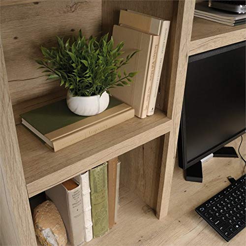 Pemberly Row Contemporary Computer Hutch in Prime Oak
