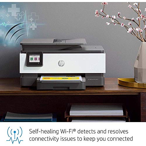 HP OfficeJet Pro 8025 All-in-One Wireless Smart Printer for Home & Office with Alexa 1KR57A Print, Scan, Copy, Fax, Mobile Functions Bundle with DGE USB Cable + Small Business Productivity Software