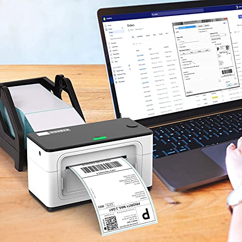 MUNBYN Thermal Label Printer, with Pack of 500 4x6 Roll Labels and Label Holder, High Speed Direct USB Thermal Barcode 4×6 Shipping Label Printer Marker