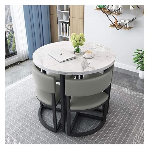 DioOnes Modern Marble Dining Table & Chair Set - Light Luxury Conference Room & Coffee Table Combo