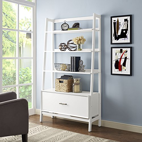 Crosley Furniture Landon Large Etagere Bookcase - White