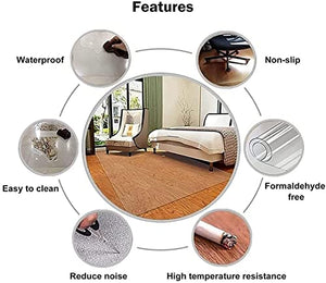 HAIZON Hard-Floor Chair Mat for Hardwood Floor - Clear Vinyl Floor Runner Protector