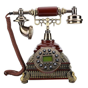 None European Style Retro Handset Telephone Vintage Corded Landline Phone