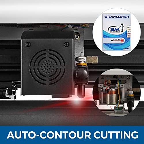 VEVOR Vinyl Cutter 28 Inch Plotter Machine AUTO-Positioning Paper Feed Vinyl Cutter Plotter Speed Adjustable Sign Cutting with Floor Stand & Signmaster Software