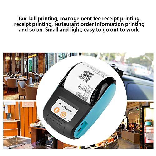 Bluetooth Receipt Printer, 58mm Mini Thermal Printer, Wireless Portable POS Receipt Printer, Mobile Thermal Printer Support Android/IOS, Bill Receipt Printer for Restaurant Sales Retail Small Business