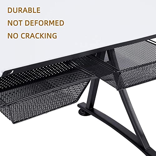 VejiA Drafting Table with Storage, Height Adjustable Tiltable Art Desk