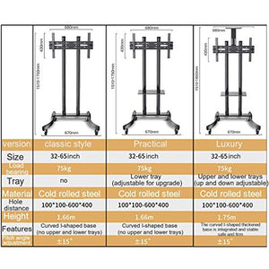 Generic TV Cart Universal TV Stand for 32-65 Inch TVs