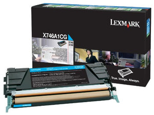 Lexmark X746A1CG X746 X748 Toner Cartridge (Cyan) in Retail Packaging