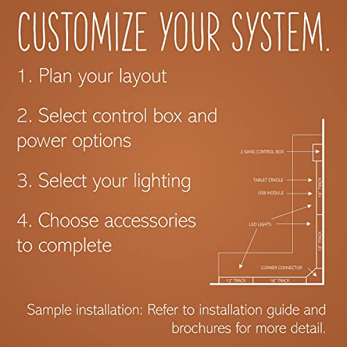 adorne Legrand Under-Cabinet LED Linear Light (White, 4-Pack)