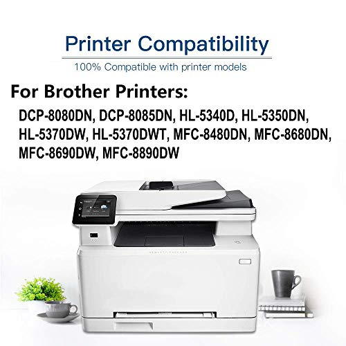 8-Pack Compatible High Capacity TN650 TN-650 Printer Cartridge use for Brother Laserjet DCP-8080DN 8085DN, HL-5340D 5350DN 5370DW MFC-8480DN 8680DN 8890DW Series Printer (Black)
