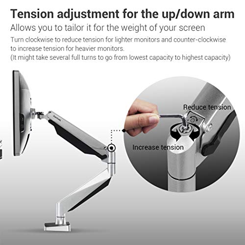 Loctek Dual Arms Desk Monitor Mounts Fits Most 10''-27'' Monitor (D7D)