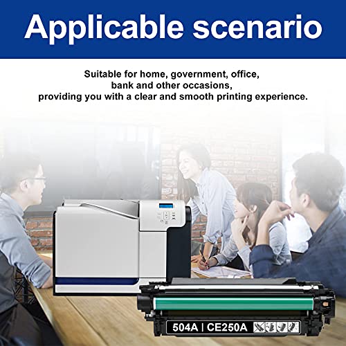 High Yield Cyan 504A CE251A Remanufactured Toner Cartridge Replacement for HP Color CP3525(CC468A) CP3525n(CC469A) CP3525dn(CC470A) CM3530 MFP(CC519A) CM3530FS MFP(CC520A) Printer (2 Pack)