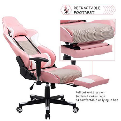 COLIBROX--Ergonomic Gaming Chair High Back Racing Office Chair w/Lumbar Support & Footrest. top gamer ergonomic gaming chair assembly. homall gaming chair website. top gamer chair amazon.