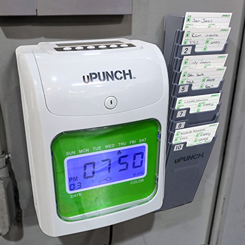 uPunch Starter Time Clock Bundle with 100-Cards, 1 Time Card Rack, 1 Ribbon & 2 Keys (HN1500)