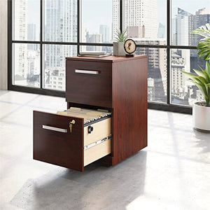 Home Square 2-Piece Set: 72" x 30" Desk & 2-Drawers Mobile File Cabinet