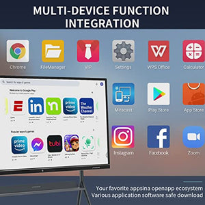 JYXOIHUB 75" 4K UHD Interactive Smart Whiteboard with Touchscreen Display