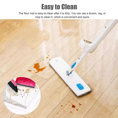 ENWINDXS Clear Plastic Vinyl Rug Protector Chair Mat for Hardwood Floor, Non-Slip Scratch Resistant Indoor Mat