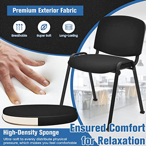 Giantex 10 PCS Waiting Room Chairs - Upholstered Stackable Conference Chair Set