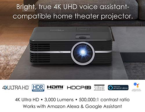 Optoma UHD51ALV Smart Home Theater 4K Projector (Alexa & Google Assistant) (Renewed)