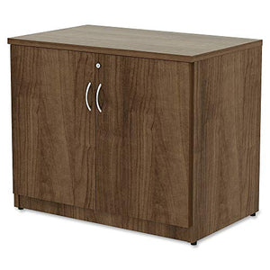 Lorell 69999 Essentials Storage Cabinet, 29.5" x 36" x 22.5", Walnut