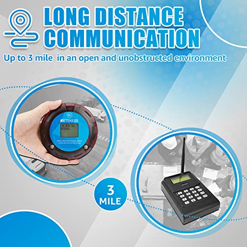 Retekess TD166 Restaurant Pager System, Long Range Coaster Pager, Smart Alerts, 10 Pagers - Warehouse, Logistics Center