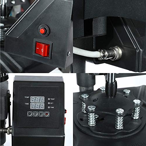 Mophorn Heat Press Machine 12x15 inch 5in1 T-Shirt Heat Press and Vinyl Cutter 53 inch Plotter Machine 1350mm Paper Feed Vinyl Cutter Plotter