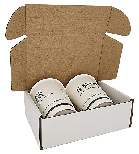 CH-BOX 300 Pack 6x4x2‘’(Inner Size) Corrugated Mailers, Cardboard Small Shipping Boxes, Oyster White (CM642-300)