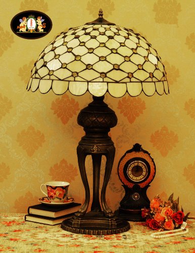 Tiffany Europaische retro style hand-painted stained glass table lamp