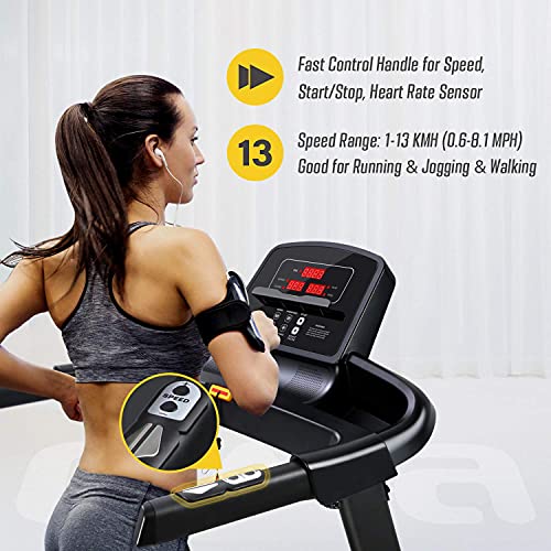 OMA Treadmills for Home 5108EB, Max 2.25 HP Folding Incline Treadmills for Running and Walking Jogging Exercise with 36 Preset Programs, Tracking Pulse, Calories - 2021 Updated Version (Renewed)