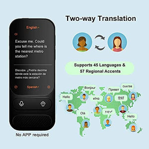 AkosOL Language Translator Device with Camera, 3.1-Inch Touch Screen, Photo Translation, 45 Languages + 57 Accents