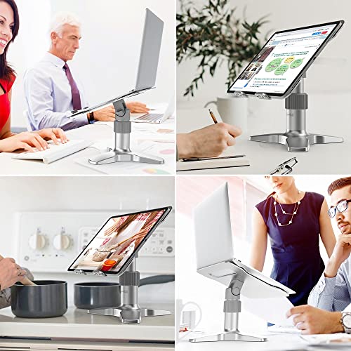 ZYSXJMY Adjustable Laptop Stand Aluminum Laptop Riser, Multi-Angle Height Adjustable 360°Rotation Computer Holder Stand