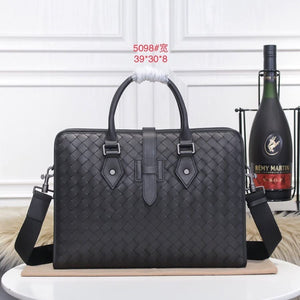 QWZYP Leather Men's Briefcase Leather Business Handbag Leather Shoulder Messenger Bag Computer Bag (Color : A, Size : 39 * 30cm)