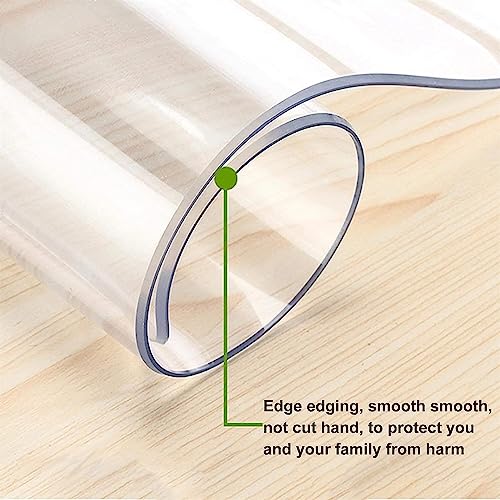 PHONME Clear Office Chair Mat for Carpets - Transparent HD Protector Mat 1.5mm Thick - Premium Quality Floor Mat (140 * 200cm)
