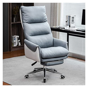 HUIQC Boss Chair High Backrest Managerial Executive Chairs with Footrest - Blue