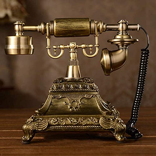 GagalU Retro Antique Telephone with Caller ID, Classical Nostalgic Design, Mechanical Double Ringtone - 25×20×17 cm B