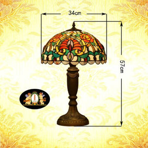 Tiffany Europaische retro style hand-painted stained glass table lamp