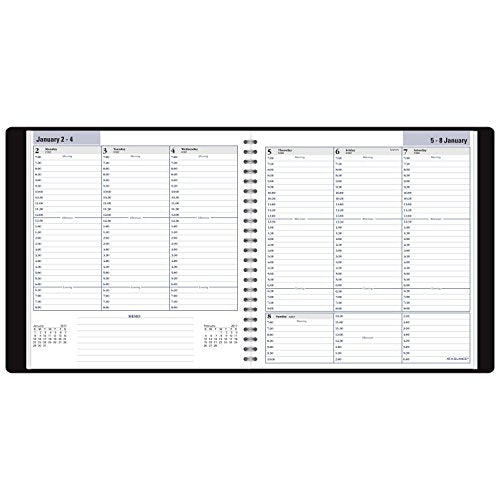 DayMinder Weekly Appointment Book / Planner 2017, 8 x 8-1/2", Wirebound, Black (G595-00)
