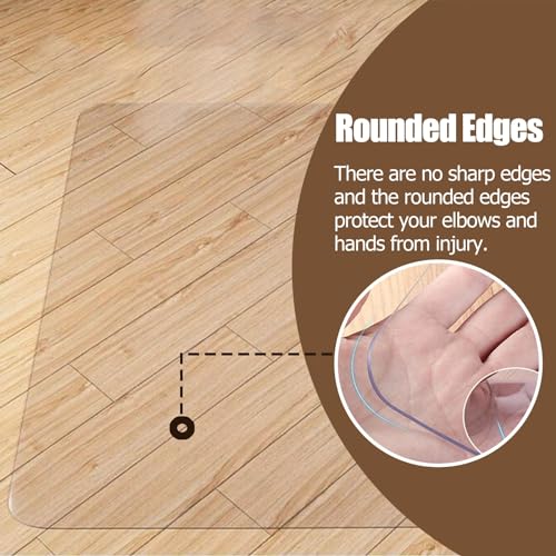 JLXJYS Office Wood Floor Transparent Chair Mat, Skid-Resistant Carpet Protector Pad (120x600cm)