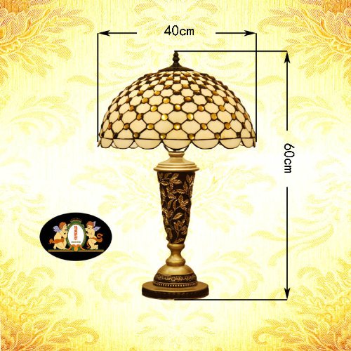 Tiffany Europaische retro style hand-painted stained glass table lamp