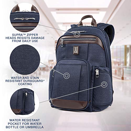 Travelpro Platinum Elite - 17-Inch Business Laptop Backpack, True Navy, 17.5-Inch