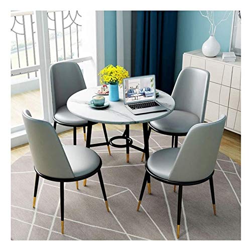 SYLTER Office Conference Table and Chair Set - Wooden Reception Room Furniture for Coffee Shop, Milk Tea Leisure, and Hotel Office