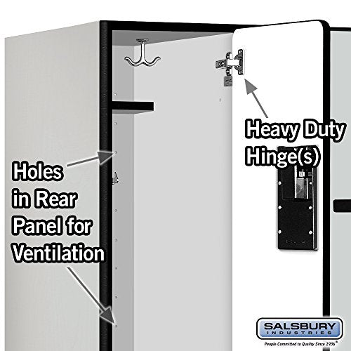 Salsbury Industries 2-Tier S-Style Designer Wood Locker - 6ft H x 21in D, Gray