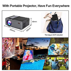 Portable WiFi Projectors, 2020 Upgrade 3500 Lux LED Video Bluetooth Projectors with Built-in Speaker for Home Theater Outdoor Movies Support 1080P VGA USB HDMI with Smartphone, TV Stick, Laptop, PS4
