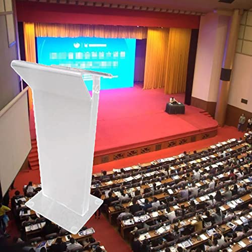 Generic Acrylic Lectern Podium Stand - Frosted Transparent Design