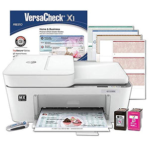 VersaCheck HP DeskJet 4155 MX MICR All-in-One Check Printer and VersaCheck Presto Check Printing Software Bundle, White (4155MX)