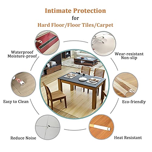 JYDQM Clear Vinyl Runner Rug Carpet Protector 2mm Thick - 120x600 Size