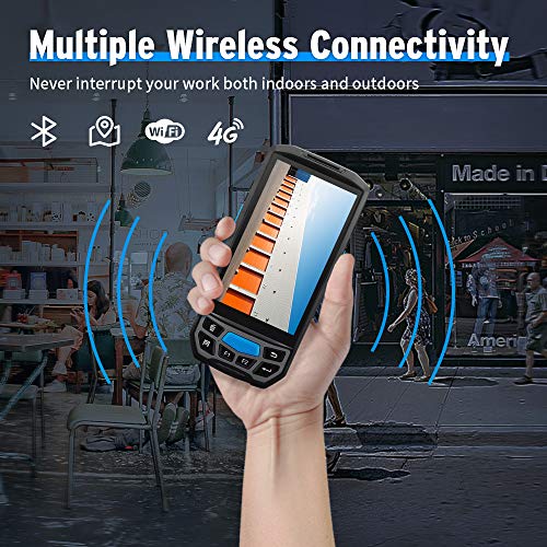 Android Barcode Scanner MUNBYN Rugged Handheld Mobile Terminal with 1D Honeywell Laser Reader, Touch Screen, Camera, Wireless 4G WiFi GPS BT for Delivery Shipping Warehouse Retail Inventory Management