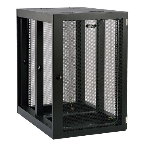 TRIPP LITE 18U Heavy Duty Wall Mount Rack Enclosure Cabinet Side Mount Wall Mount Components SRW18UHD Black
