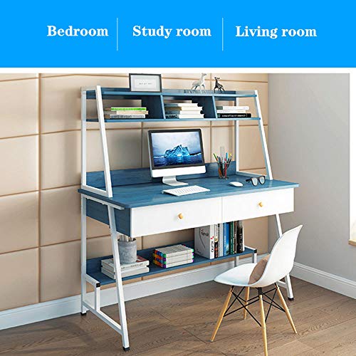 DIANAR Computer Desk with Storage Shelf Studying Writing Gaming Laptop Table Small Home Office Desks Desk Computer Desk with Drawers for Small Spaces Home Office Workstation