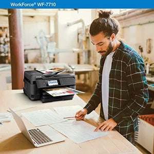 Epson WorkForce WF-7710 Wireless Wide-format Color Inkjet Printer with Copy, Scan, Fax, Wi-Fi Direct and Ethernet, Amazon Dash Replenishment Enabled
